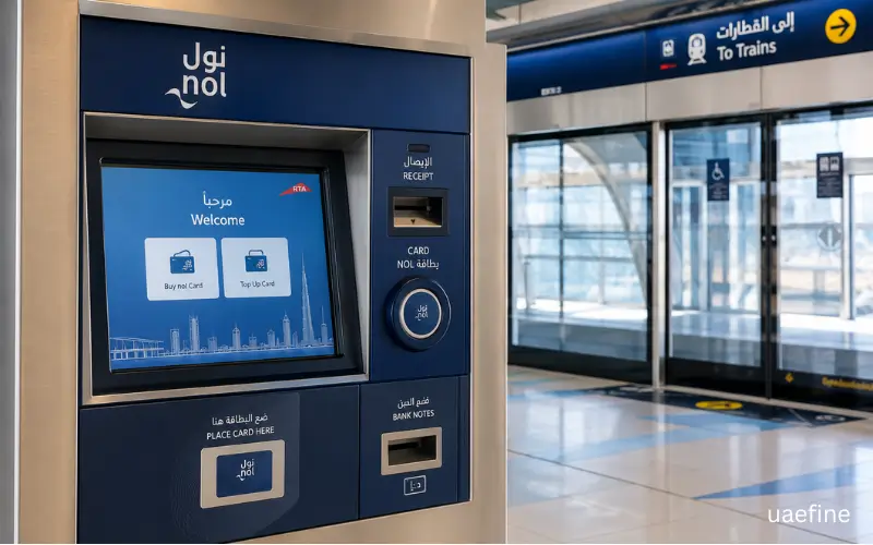 Check Your Balance at a Dubai Metro Station